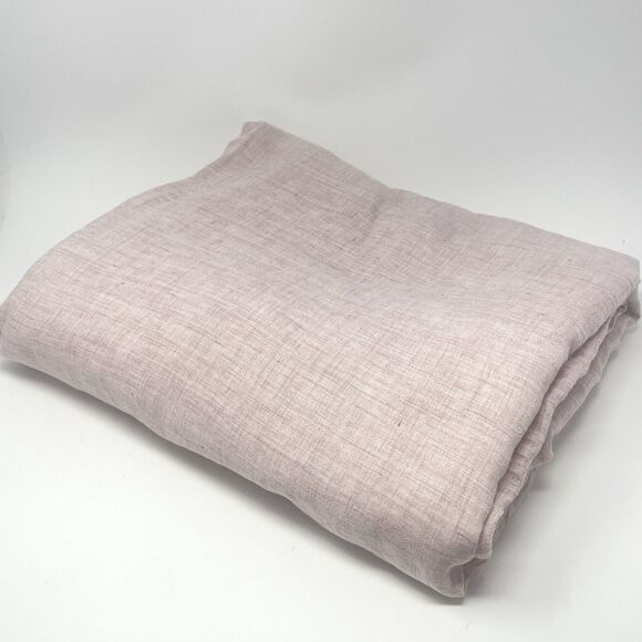 West Elm Belgian European Melange 100% Linen Pink Duvet Cover Queen/Full 88x92” - Picture 1 of 4